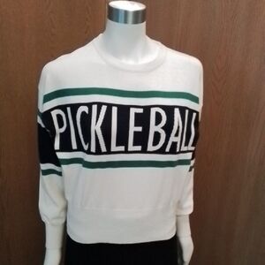 NEW! Le Lis Cream 100% Cotton Crew Neck Sweater, Size Small.